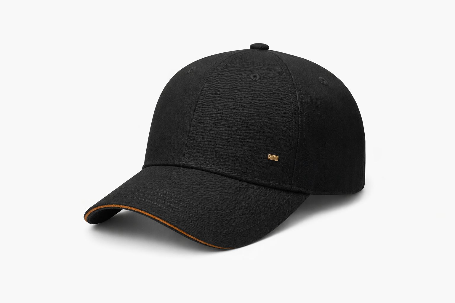 Classic Black Cotton Baseball Cap for Men & Women