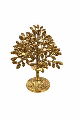 Decorative Golden Brass Tree Figurine