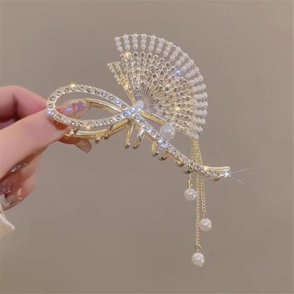Elegant Pearl Metal Hair Claw Clip Elegant Pearl Metal Hair Claw Clip