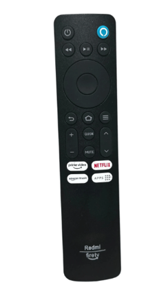 REDMI FIRE TV Remote Control With Voice Command Compatible with FIRE TV Smart LCD LED TV with Prime Video, Netflix, Amazon Music and Easy APPS Access (with Voice, with Alexa Support)