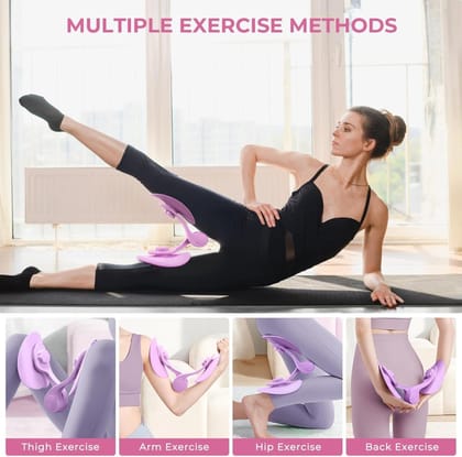 Thigh Master Leg Exerciser with Resistance | Inner Thigh Toner for Women & Men | Pelvic Floor Muscle Trainer for Arms, Chest, Hips & Home Fitness