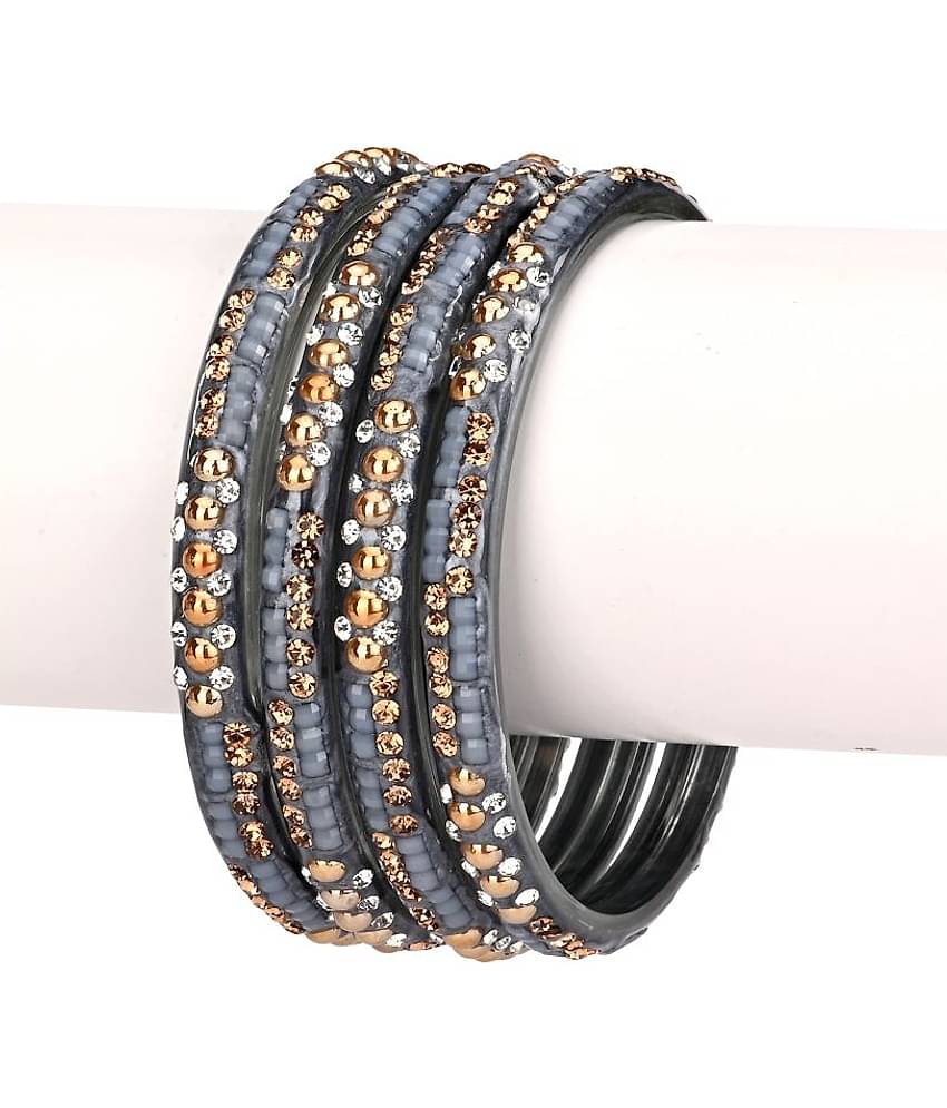 Somil - Grey Melange Bangle Set (Pack of 1)