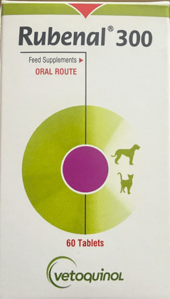 Vetoquinol Rubenal 300 Renal Supplement for Cats & Dogs - 60 Tablets