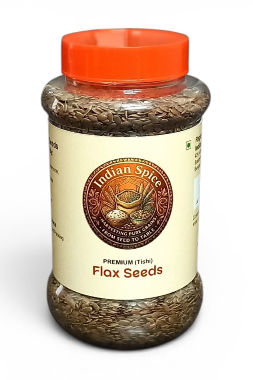 Indian Spice Premium Flax Seeds (Tishi) / Harvesting Pure Grains, From Seed To Table (325gm)