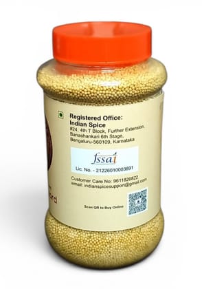 Indian Spice Premium Yellow Mustard (Peela Sarson) / Traditional Flavors, Authentic Blends (350gm)