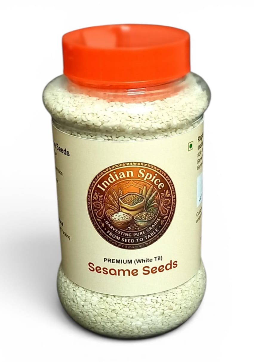 Indian Spice Premium Sesame Seeds (White Til) / Harvesting Pure Grains, From Seed To Table (370gm)