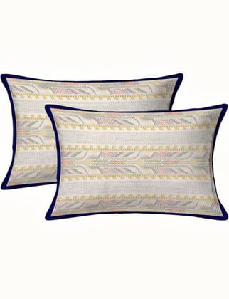 DHRUVINSR  Luxury Kantha Hand Block Print SuperKing Size Bedheet Set with 2 Pillow Covers, Natural Pure Cotton,108 * 108 inches, 274*274 cms & 9 * 9 ft, AZOFREE