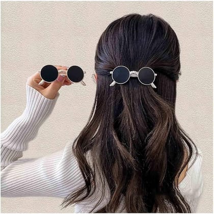 Elegant Black Round Hair Claw Clip