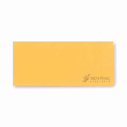 Yellow Laminated Cheque Envelope 11 x 5 Inch | 90 GSM paper | Poly Laminated Waterproof Document Mailing Envelope | Office, Bank & Business Paper Cover | Pack of 250 pcs