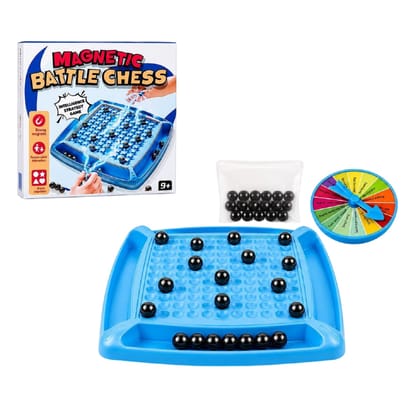 KTRS Enterprise Magnetic Battle Chess Game | Strategy Board Game with Strong Magnetic Balls & Spinner | Family Fun Educational Toy for Kids & Adults | Travel-Friendly | Age 9+
