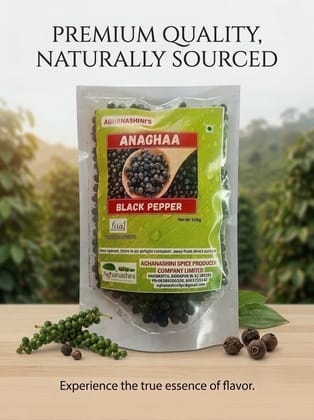 Anaghaa Black Pepper (Whole) 100g | Premium Quality | 100% Natural | Bold Aroma & Fresh Flavor