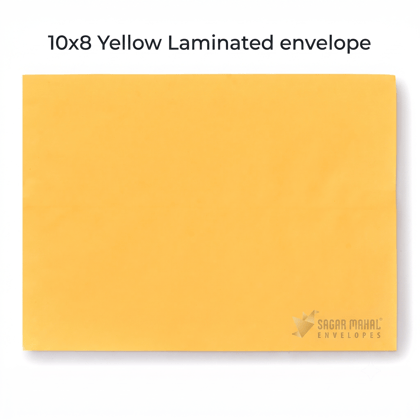 Sagar Mahal Yellow Laminated Envelope - 10x8 Inches