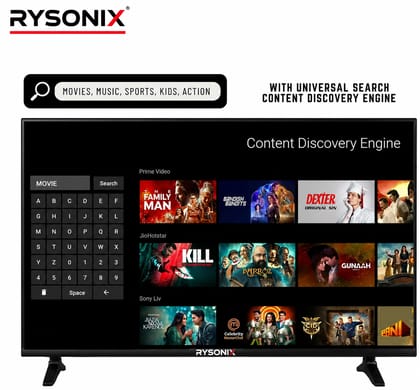 Rysonix  80 cm (32 inch) QLED HD Ready Smart Android Based TV With 20W Speaker & 1Year Warrenty !! 