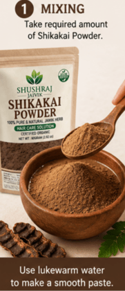 Shushraj Jaivik Shikakai Powder (Hair Care Solution) - 80g | Natural Hair Cleanser
