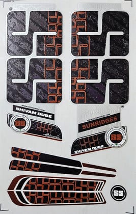 VR3 Cricket Bat Sticker English Willow 4D Digital | Protection Accessories Scuff tape SHIVAM DUBE