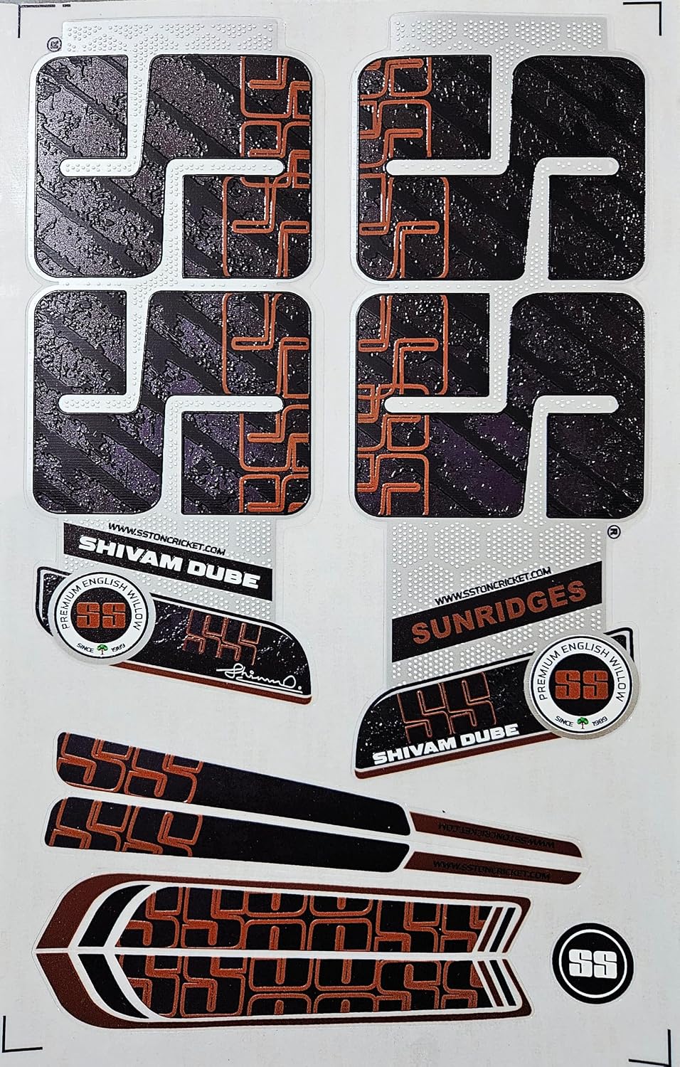 VR3 Cricket Bat Sticker English Willow 4D Digital | Protection Accessories Scuff tape SHIVAM DUBE