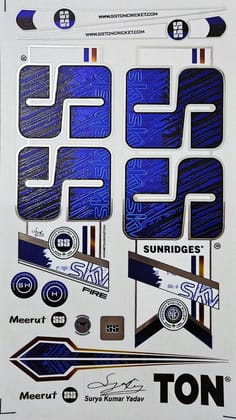 VR3 Cricket Bat Sticker English Willow 4D Digital | Protection Accessories Scuff tape SURYA sky VR3 Cricket Bat Sticker English Willow 4D Digital | Protection Accessories Scuff tape SURYA sky
