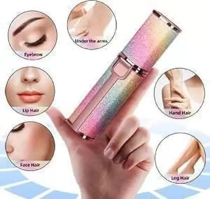 2 in 1 Rainbow Blowless Painless Face Hair Removal Machine for Women Upper lip Hair Remover, Eyebrow Hair, Chin Hair Epilator Hair Remover Trimmer for Women