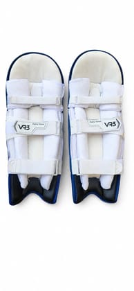 VR3 Blue  Test Pro Cricket Batting Pads for Adults Right Handed Batsman
