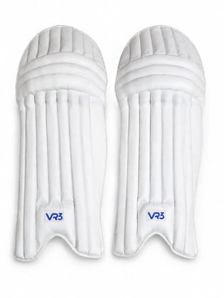 VR3 Club Cricket Batting Pads (White) for Mens Size Right Handed Batsman