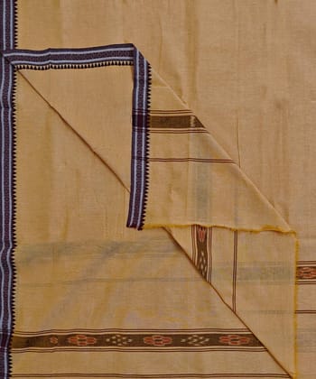 Yellow Sambalpuri Handwoven Cotton Joda SFCJOD2421