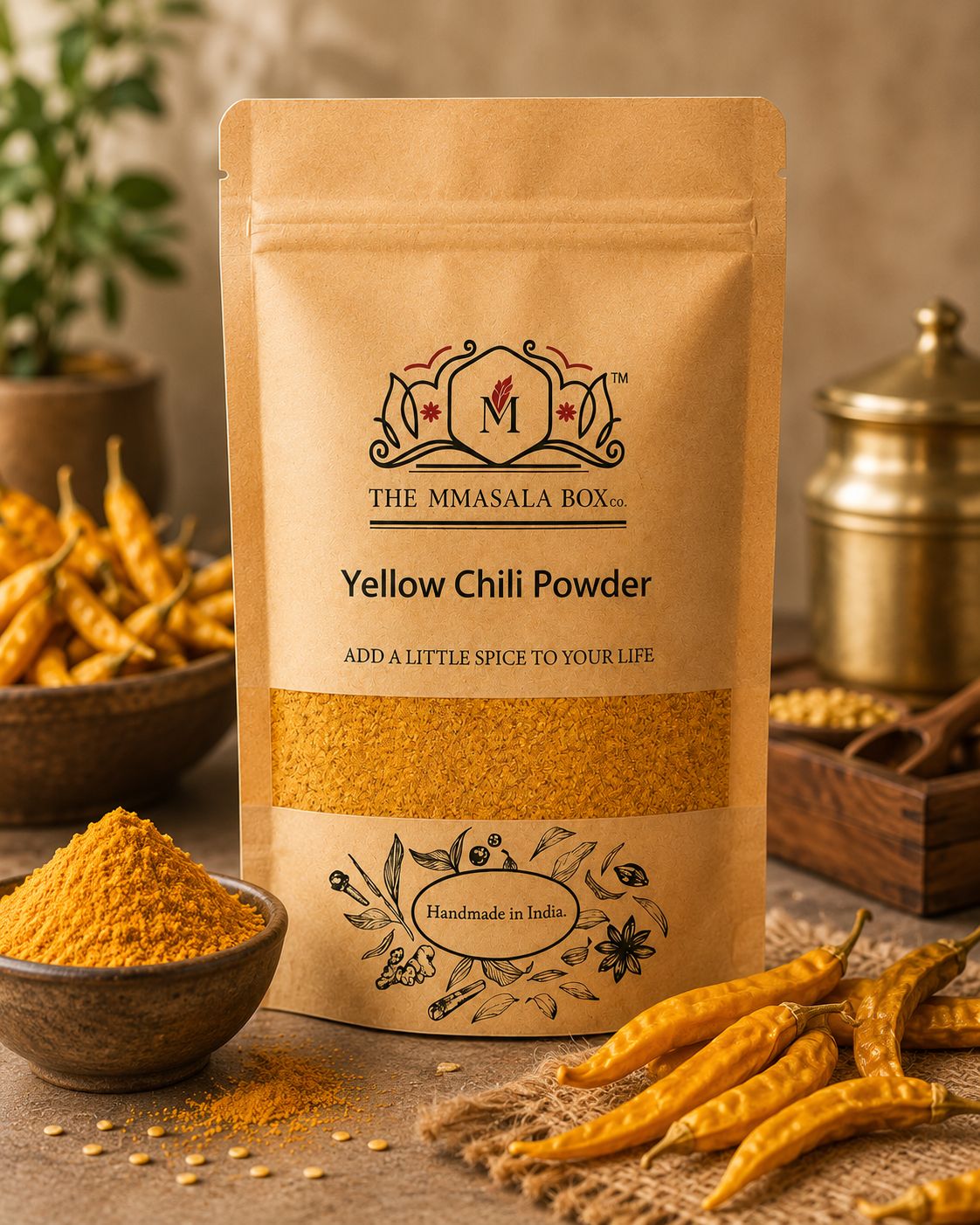 Yellow Chili Powder (Peeli Mirch) 100GM | Premium Indian Spice | The MMasala Box Co.