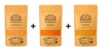 Malai Tikka, Tandoori & Kasundi Spice Mix Combo 100GM Each | Authentic Indian Masala | The MMasala Box Co.