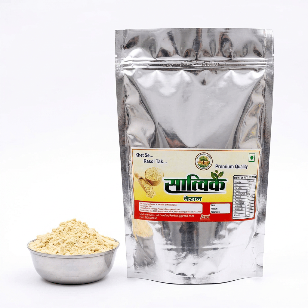 Satvik Premium Quality Besan (Gram Flour) - Resealable Pouch
