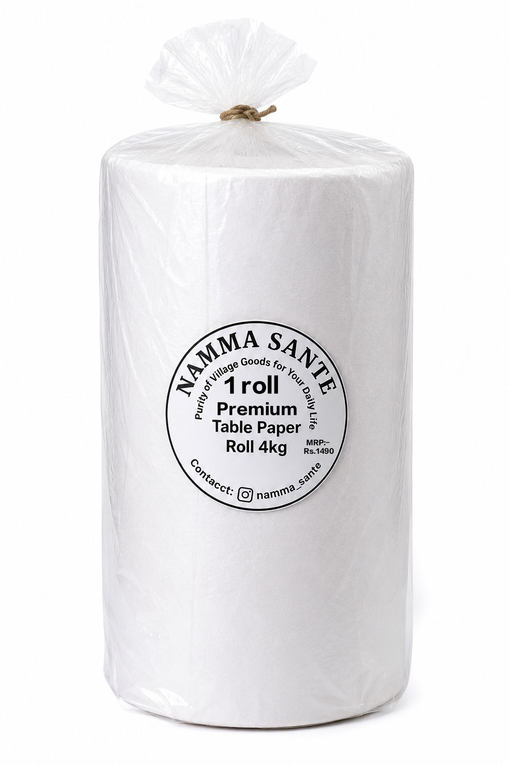 Premium Table Paper Roll 4kg, Table Paper Roll 4kg, Disposable Table Paper Roll, Restaurant Table Paper Roll, Kraft Table Paper Roll 4kg×1roll 