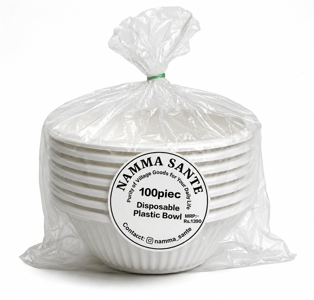 Disposable Plastic Bowl, Plastic Serving Bowl, White Disposable Bowl, Food Grade Plastic Bowl, Small Disposable Snack Bowl 100 Piec 