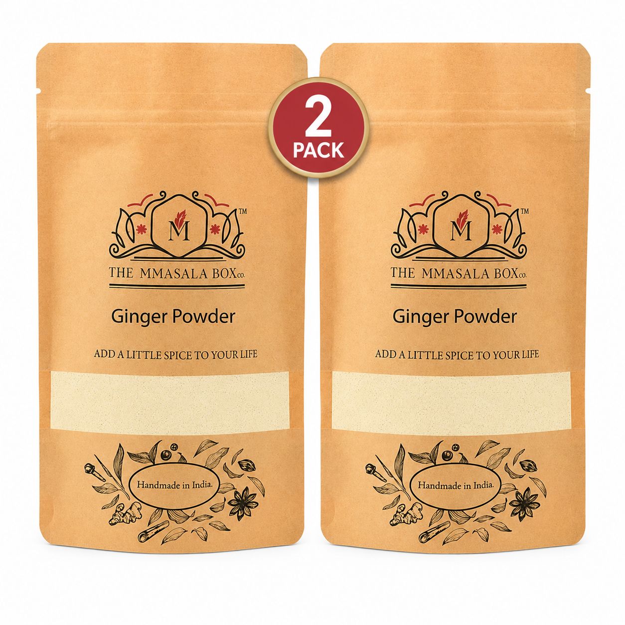 Ginger Powder (Sonth) 100GM x 2 Pouches | Pure Indian Spice | The MMasala Box Co.