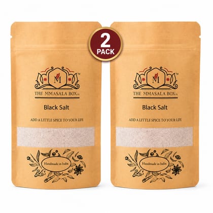  Black Salt (Kala Namak) - Authentic Indian Seasoning 100gm x 2 The Mmasala Box Co.