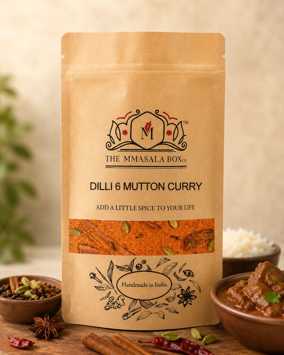 Dilli 6 Mutton Curry Mix 100GM | Handmade Indian Spice Blend | The MMasala Box Co.