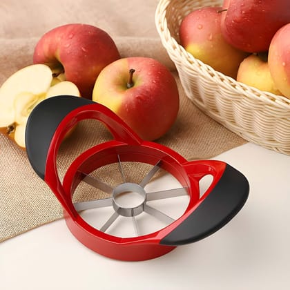 Premium Apple Cutter & Slicer with Stainless Steel Blades | 8 Slice Fruit Cutter | Heavy Duty Apple Corer & Wedger | Ergonomic Handle (Original)