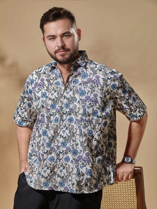 Aldeno Plus Men White Casual Shirt (PEBEL)-XL