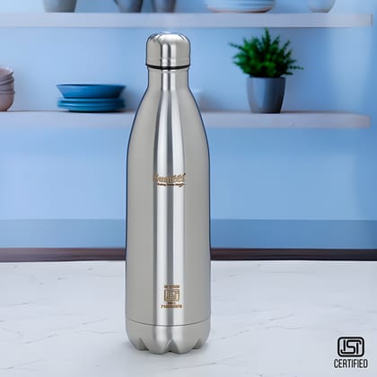 Original 1000ml Stainless Steel Water Bottle | Leak-Proof BPA-Free Reusable Metal Bottle with Carry Strap | Durable Drinking Bottle for Office, Gym, Travel & Outdoor Use