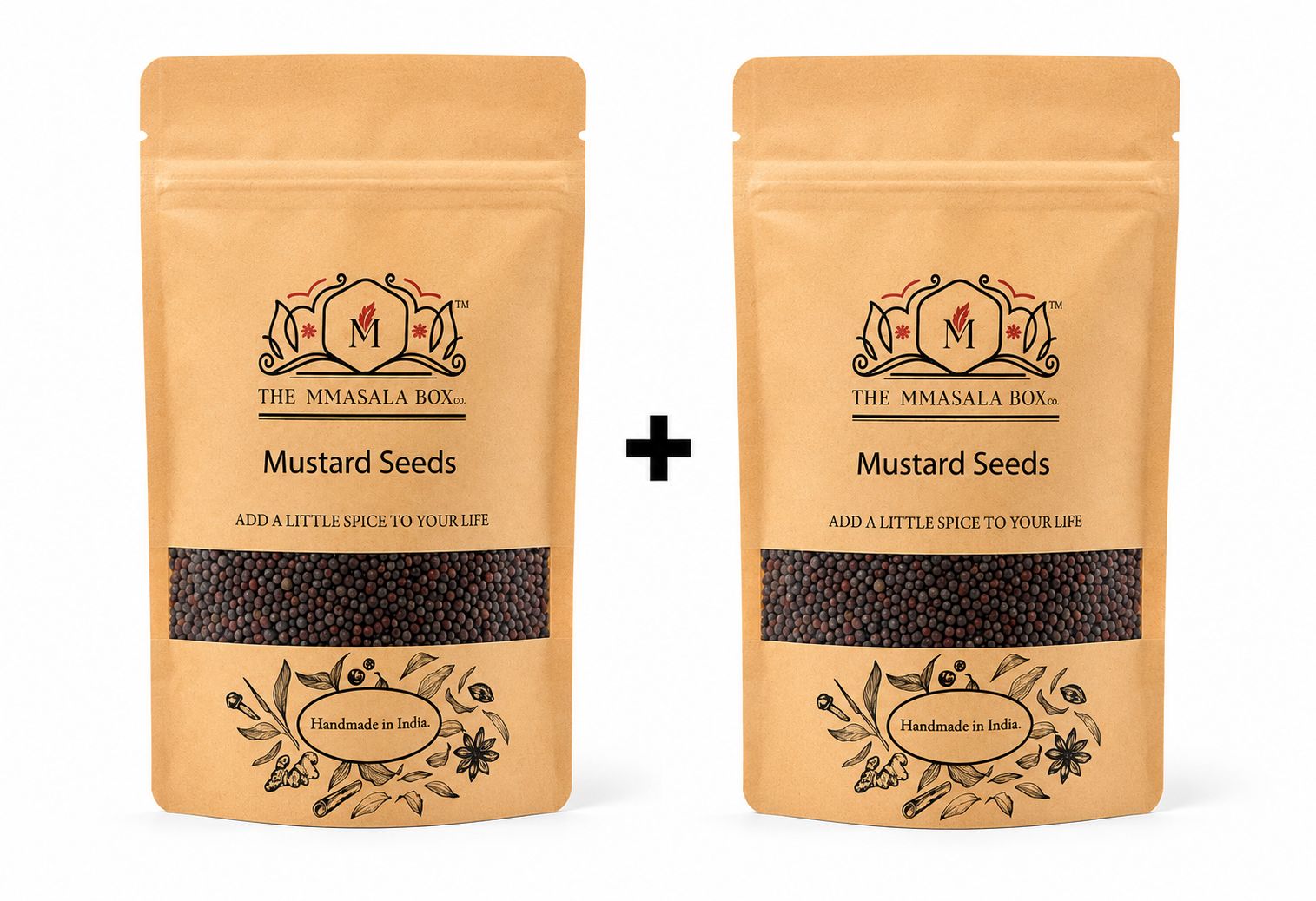 Black Mustard Seeds (Rai) 100GM x 2 Pouches | Premium Indian Spice | The MMasala Box Co.