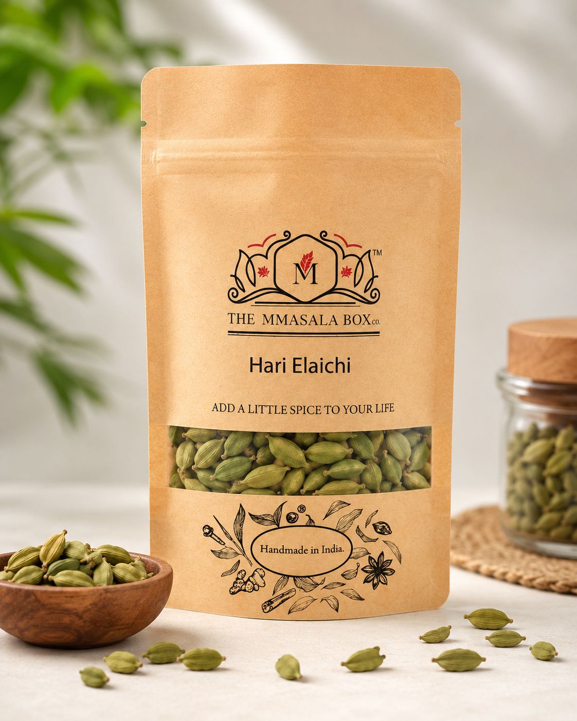 Hari Elaichi (Green Cardamom) 8MM 100GM | Premium Kerala Spice | The MMasala Box Co.