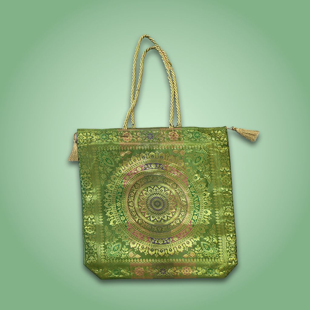 Motif Design Banarasi Bag  - Handbags | Buy online on ZillyBuy