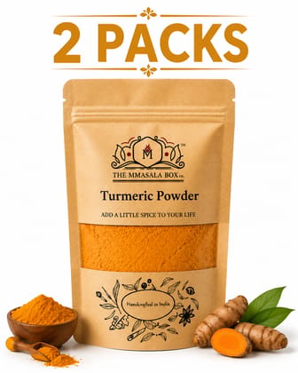 Turmeric Powder (Haldi) 100GM x 2 Pouches | Premium Indian Spice | The MMasala Box Co.