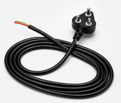 Heavy Duty 3 Pin Power Cable with Premium Copper Core & PVC Insulation with Open Wire Ends 250V and 1.5meter | Universal Power Cord for TV, Computer, Monitor, Speaker, Printer & Home Appliances | Durable & Reliable Power Supply