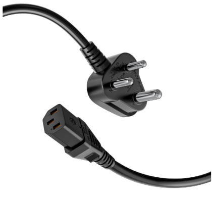 Desktop Power Cable, 3 Pin Type Connector, 300W Max Load Capacity, 1.5M Length Computer Power Cable Cord for Desktops, PCs, Printers, and Monitors 1.5meter cable