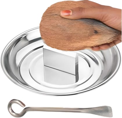 Premium Stainless Steel Coconut Scraper with Vacuum Base | Manual Coconut Grater, Heavy Duty Coconut Scraping Machine for Fresh Coconut (Original)