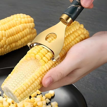 Premium Stainless Steel Corn Stripper Tool | Manual Corn Kernel Remover | Sweet Corn Cutter Peeler | Ergonomic Kitchen Corn Cob Kernel Separator (Original)