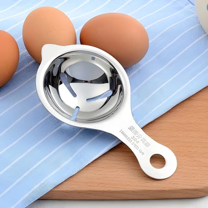 Premium Stainless Steel Egg Separator | Manual Egg Yolk & Egg White Separator | Food Grade Egg Filter Tool for Baking, Cooking & Kitchen Use (Original)