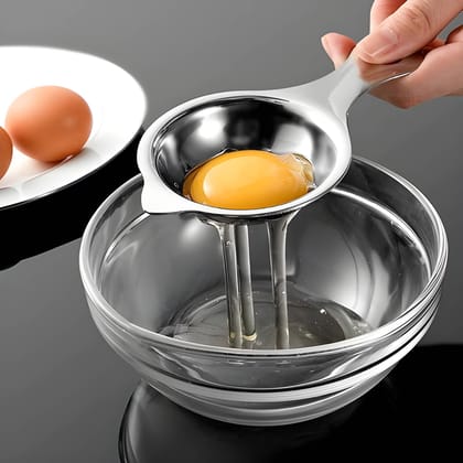 Premium Stainless Steel Egg Separator | Manual Egg Yolk & Egg White Separator | Food Grade Egg Filter Tool for Baking, Cooking & Kitchen Use (Original)