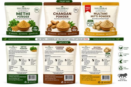 Herbal Face Pack- Methi + Chandan + FREE Multani Mitti 20g