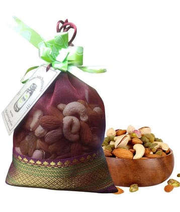 Paleo India 400g Gifts Potli Mix Dry Fruits Gifts Pack| Mixed Dry Fruits| Dry Fruits Mixed| Dry Fruits  Mix