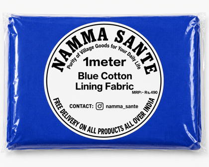 Blue Cotton Lining Fabric, Neeli Cotton Lining Kapda, Neela Cotton Astar Kapda, Neeli Lining Batte, Blue Cotton Inner Fabric 