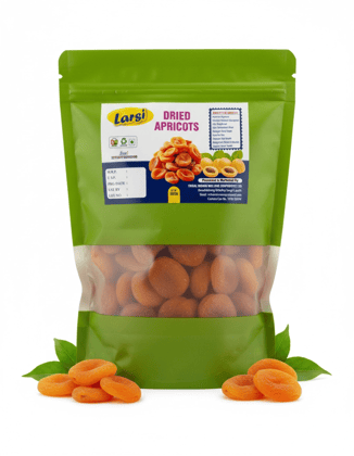 Larsi Premium Dried Apricots (Khubani) | Naturally Sun-Dried | Rich in Fibre & Antioxidants | Healthy Snack | No Artificial Colours or Preservatives
